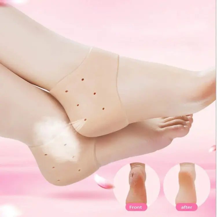 Pair of half Heel Pain Anti Crack Silicone Set - Anti Crack For Pain Relief Unisex With Box