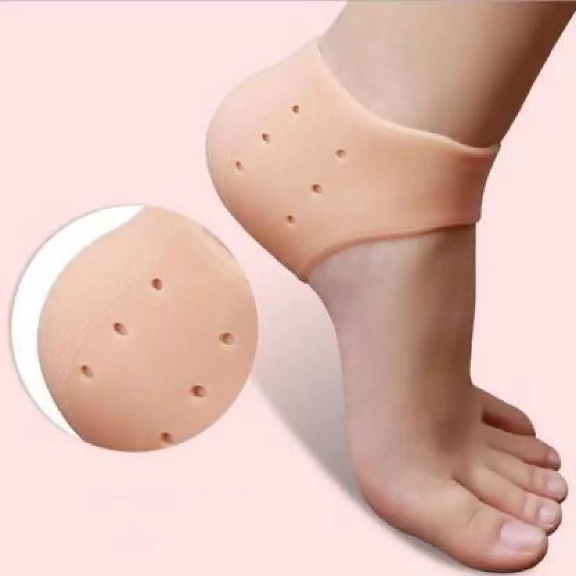 Pair of half Heel Pain Anti Crack Silicone Set - Anti Crack For Pain Relief Unisex With Box