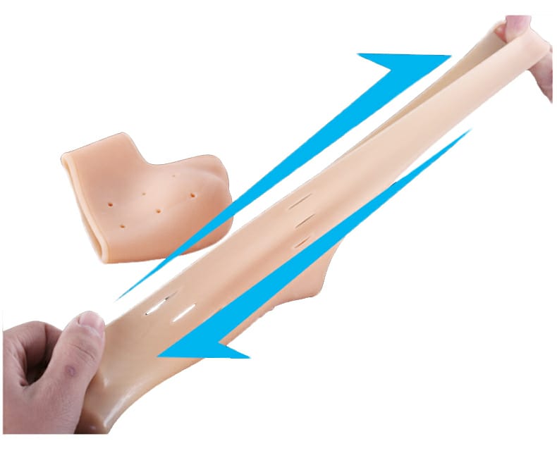 Pair of half Heel Pain Anti Crack Silicone Set - Anti Crack For Pain Relief Unisex With Box