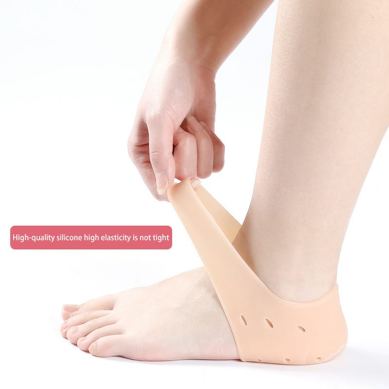 Pair of half Heel Pain Anti Crack Silicone Set - Anti Crack For Pain Relief Unisex With Box
