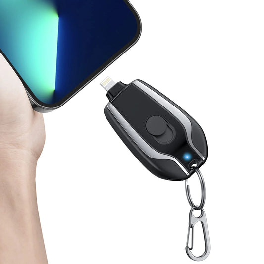 Mini Keychain Power Bank 1500 Mah Ultra Compact Emergency Power Bank Type C