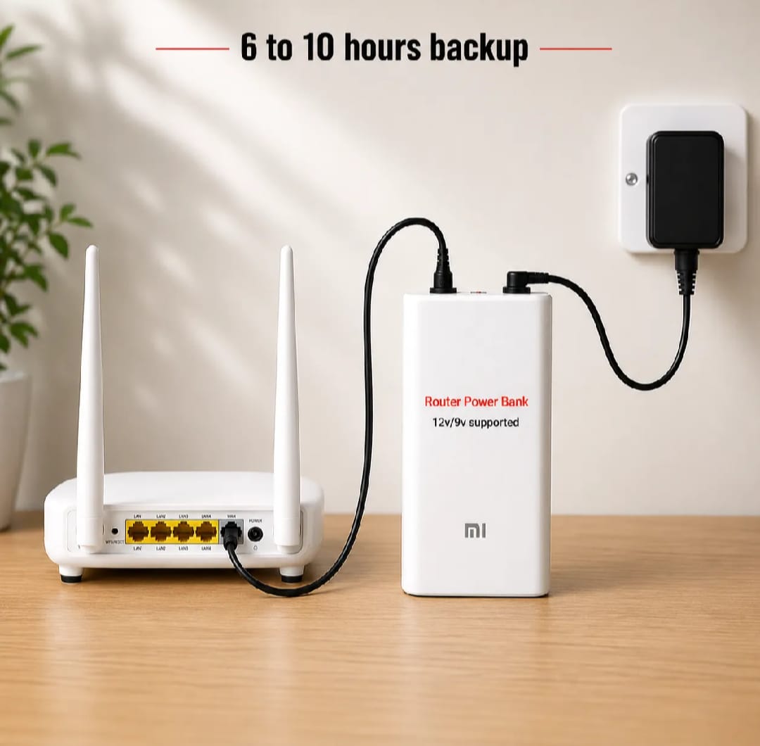 Xiaomi Mi 20000Mah 12V Router Power Bank – Mini UPS Battery Backup for Wi-Fi Routers